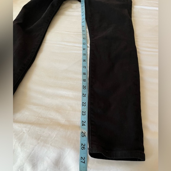7 For All Mankind Black High Waist Ankle Gwenevere Five Pocket Jeans, Size 27 - Picture 6 of 9